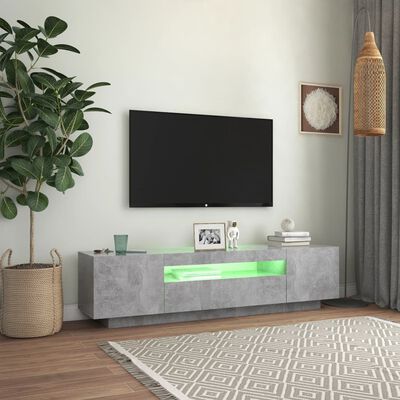 vidaXL Tv-meubel met LED-verlichting 160x35x40 cm betongrijs