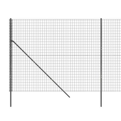 vidaXL Draadgaashek 2,2x25 m gegalvaniseerd staal antracietkleur