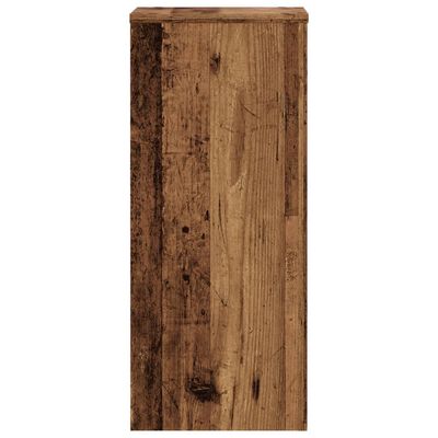 vidaXL Plantenstandaards 2 st 30x30x70 cm bewerkt hout oud houtkleurig