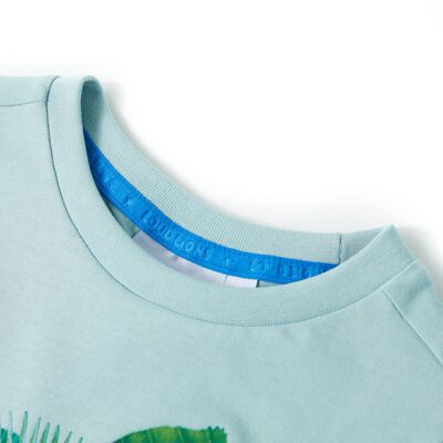 Kindershirt 92 lichtzeeblauw