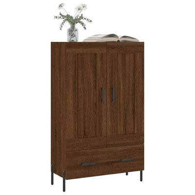 vidaXL Hoge kast 69,5x31x115 cm bewerkt hout bruin eikenkleur