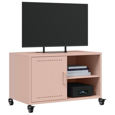 vidaXL Tv-meubel 68x39x43,5 cm staal roze