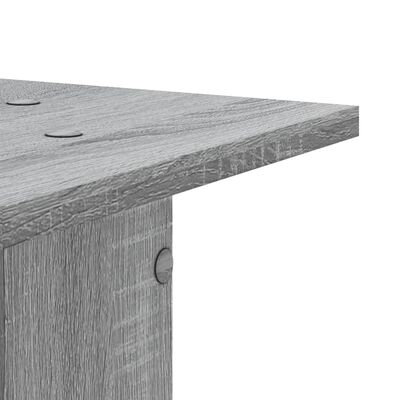 vidaXL Speakerstandaards 2 st 30x30x95 cm bewerkt hout grijs sonoma