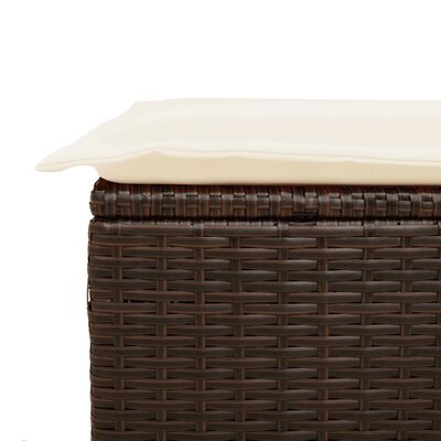 vidaXL 12-delige Loungeset met kussens poly rattan bruin