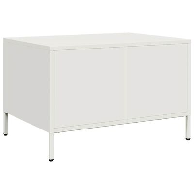 vidaXL Tv-meubel 68x50x43,5 cm koudgewalst staal wit