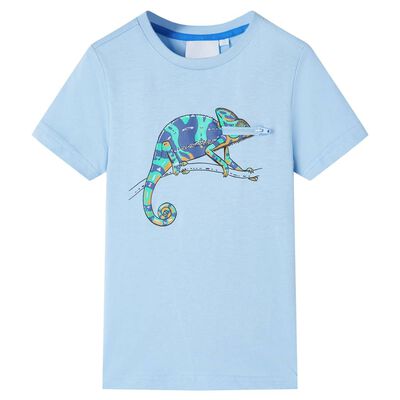 Kindershirt met korte mouwen 116 lichtblauw