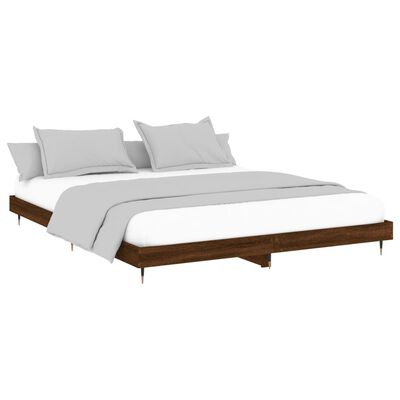 vidaXL Bedframe zonder matras bewerkt hout bruin eikenkleur 120x200 cm