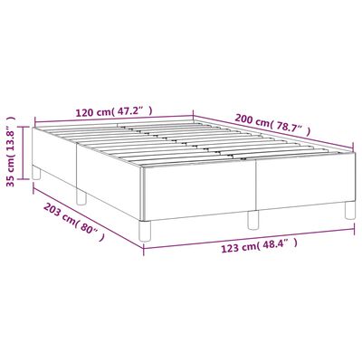 vidaXL Bedframe fluweel lichtgrijs 120x200 cm