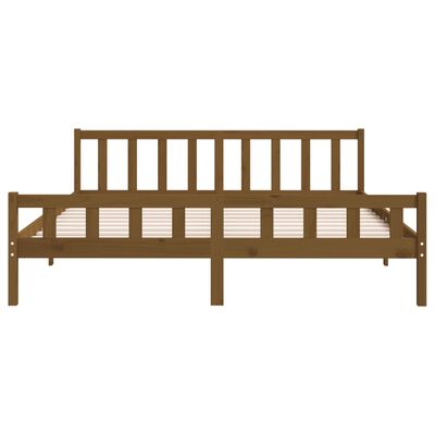 vidaXL Bedframe massief hout honingbruin 200x200 cm