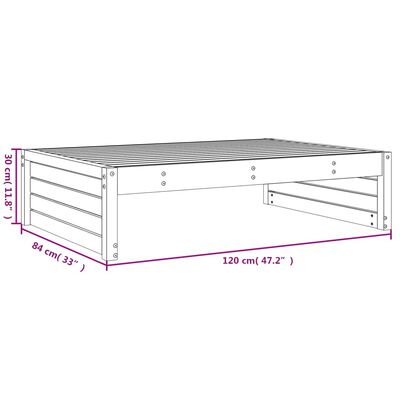 vidaXL Tuinvoetenbank 120x80 cm massief grenenhout honingbruin