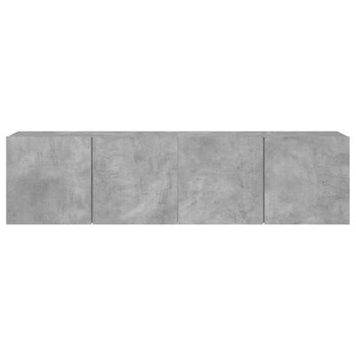 vidaXL Tv-meubels 2 st wandgemonteerd 80x30x41 cm betongrijs