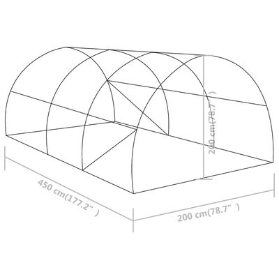 vidaXL Kas 9 m² 4,5x2x2 m