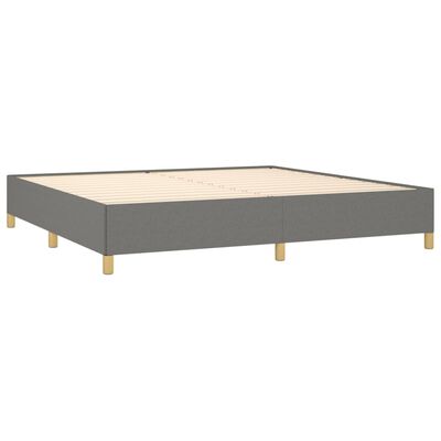 vidaXL Bedframe stof donkergrijs 200x200 cm