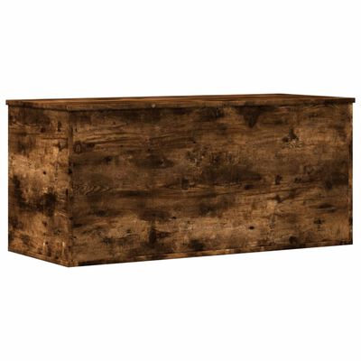 vidaXL Opbergbox 100x42x46 cm bewerkt hout gerookt eikenkleurig