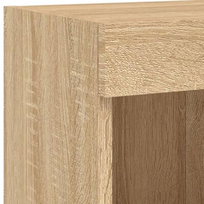 vidaXL 4-delige Tv-wandmeubelset met LED bewerkt hout sonoma eiken