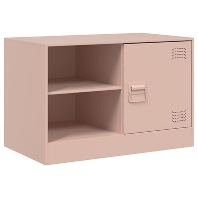 vidaXL Tv-meubel 67x39x44 cm staal roze