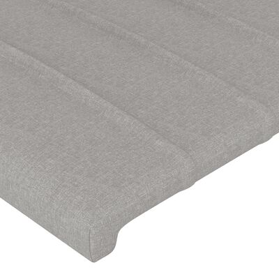 vidaXL Boxspring met matras stof lichtgrijs 80x200 cm