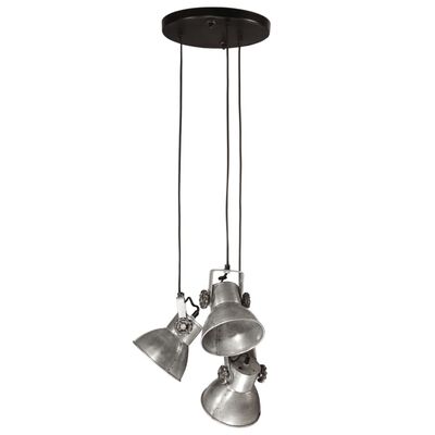 vidaXL Hanglamp 25 W E27 30x30x100 cm vintage zilverkleurig