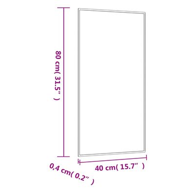 vidaXL Wandspiegel 40x80 cm rechthoekig glas