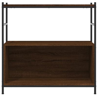 vidaXL Boekenrek 80x30x78,5 cm bewerkt hout en ijzer bruin eikenkleur