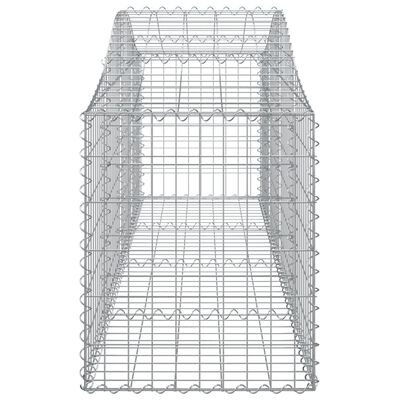 vidaXL Schanskorven 7 st gewelfd 200x50x60/80 cm gegalvaniseerd ijzer