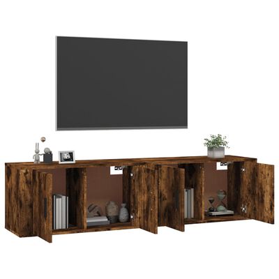 vidaXL Tv-wandmeubels 2 st 80x34,5x40 cm gerookt eikenkleurig