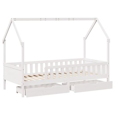 vidaXL Kinderbedframe met lades 80x200 cm massief grenenhout