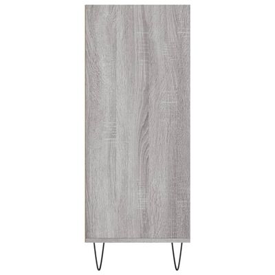 vidaXL Hoge kast 57x35x90 cm bewerkt hout grijs sonoma eikenkleurig