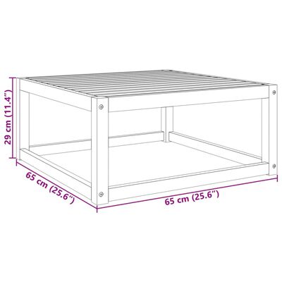 vidaXL Tuintafel 65x65x29 cm massief acaciahout