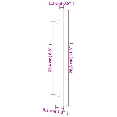 vidaXL Handvatten 20 st 224 mm roestvrij staal bronskleurig