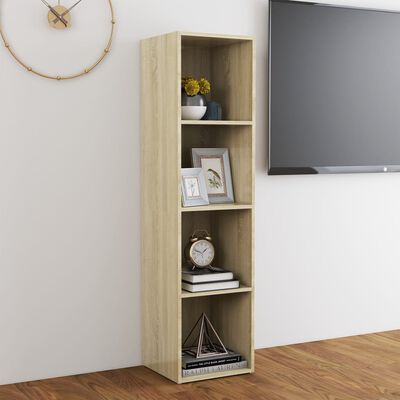 vidaXL Tv-meubel 142,5x35x36,5 cm bewerkt hout sonoma eikenkleurig