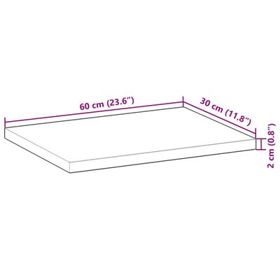 vidaXL Wandschappen 3 st zwevend 60x30x2 cm onbehandeld acaciahout