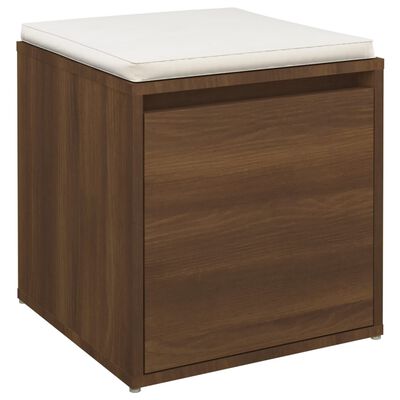 vidaXL Opbergbox met lade 40,5x40x40 cm bewerkt hout bruin eikenkleur