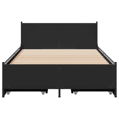 vidaXL Bedframe met lades bewerkt hout zwart 90x190 cm