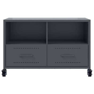 vidaXL Tv-meubel 68x39x43,5 cm staal antracietkleurig