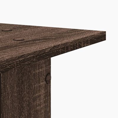 vidaXL Plantenstandaards 2 st 30x30x95 cm bewerkt hout bruin eiken