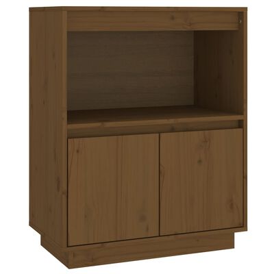 vidaXL Dressoir 60x34x75 cm massief grenenhout honingbruin