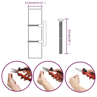 vidaXL Handvatten 10 st 64 mm roestvrij staal bronskleurig