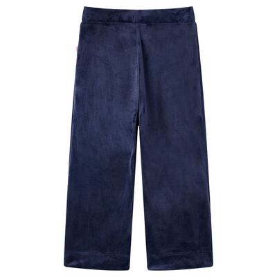 Kinderbroek fluweel 104 donkerblauw