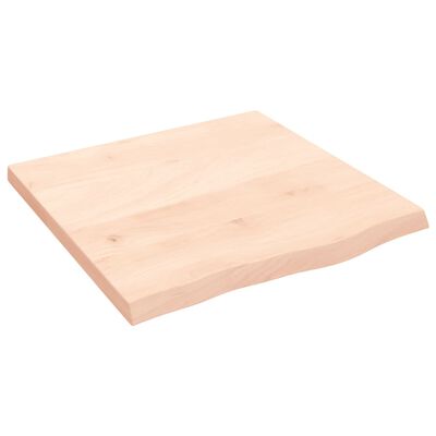 vidaXL Wastafelblad 60x60x(2-4) cm onbehandeld massief hout