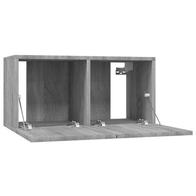 vidaXL Tv-hangmeubel 60x30x30 cm bewerkt hout grijs sonoma eikenkleur