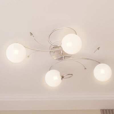 vidaXL Plafondlamp met glasbollen rond 4xG9