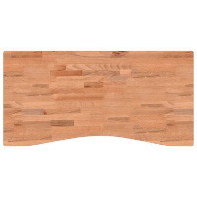 vidaXL Bureaublad 100x(45-50)x1,5 cm massief beukenhout