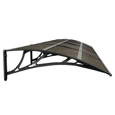 vidaXL Deurluifel 350x75 cm polycarbonaat zwart