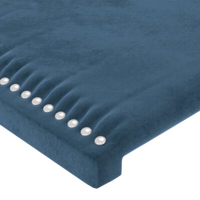 vidaXL Hoofdborden 2 st 80x5x78/88 cm fluweel donkerblauw