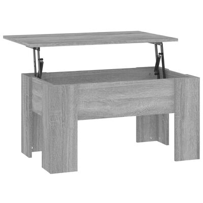 vidaXL Salontafel 79x49x41 cm bewerkt hout grijs sonoma eikenkleurig