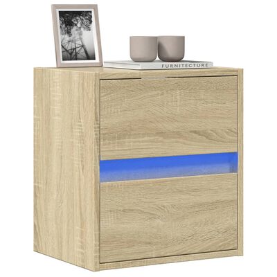 vidaXL Tv-wandmeubel met LED-verlichting 41x31x45 cm sonoma eikenkleur