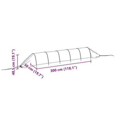 vidaXL Kweektunnels 3 st staal en polyetheen zwart