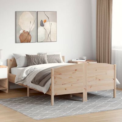 vidaXL Bedframe zonder matras massief grenenhout 140x190 cm