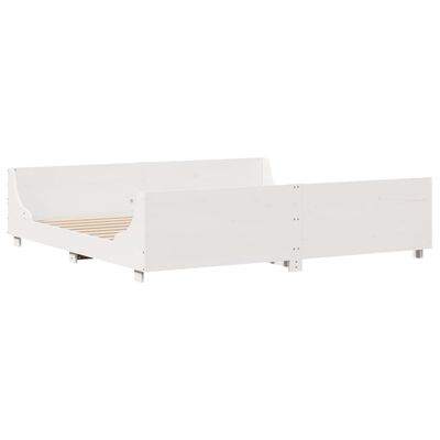 vidaXL Bedframe zonder matras massief grenenhout wit 180x200 cm